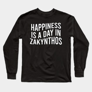 Happiness is a day in Zakynthos Long Sleeve T-Shirt